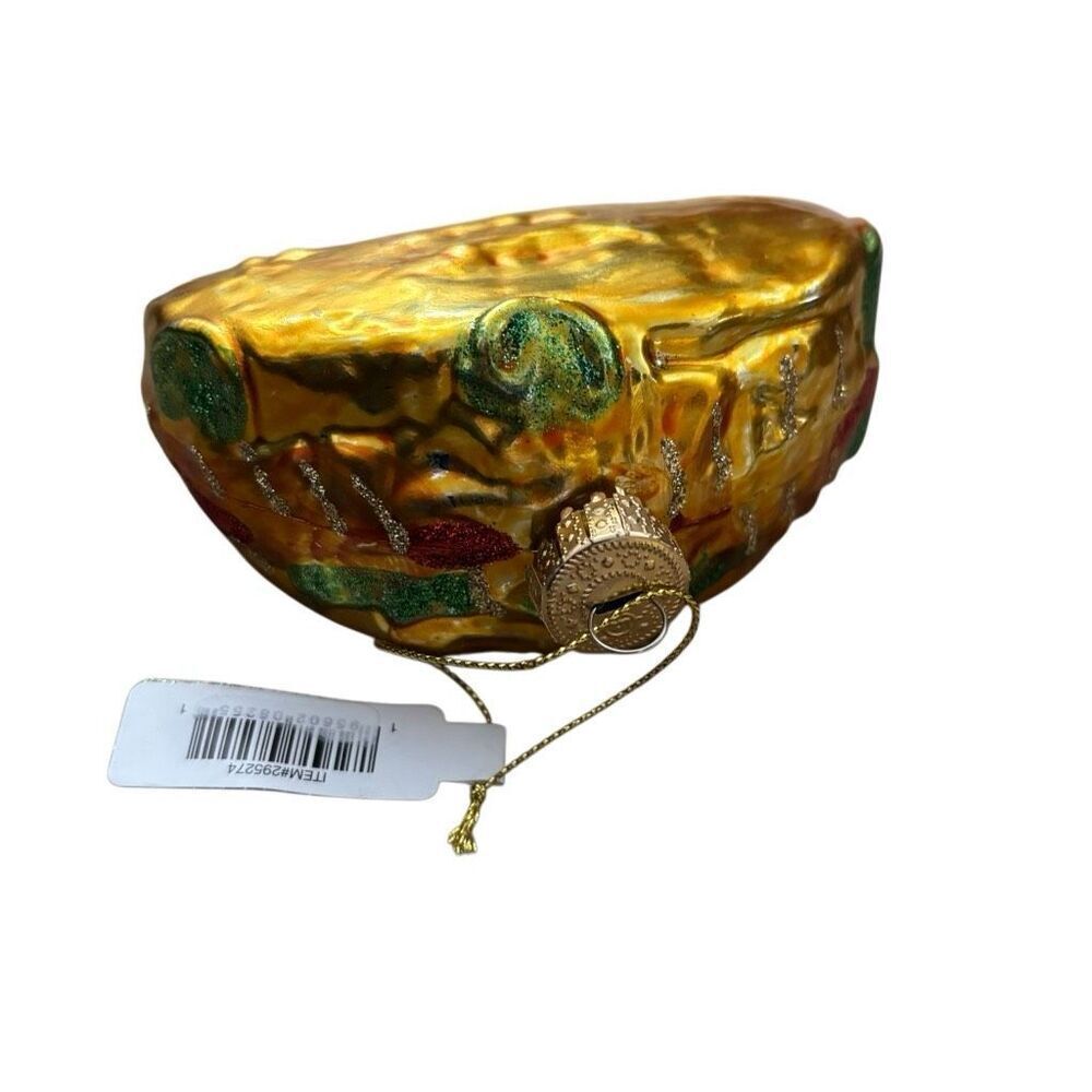 Gold Taco Plastic Christmas Ornament *New*